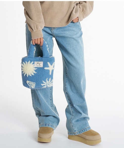 ROXY（ロキシー）の「ROXY/ロキシー ショルダーバッグ SOL AURA MINI BAG 2WAY ボア ショルダー RBG264307（ショルダーバッグ・レディース・ブルー/ベージュ/ホワイト・FREE）」の13枚目の写真