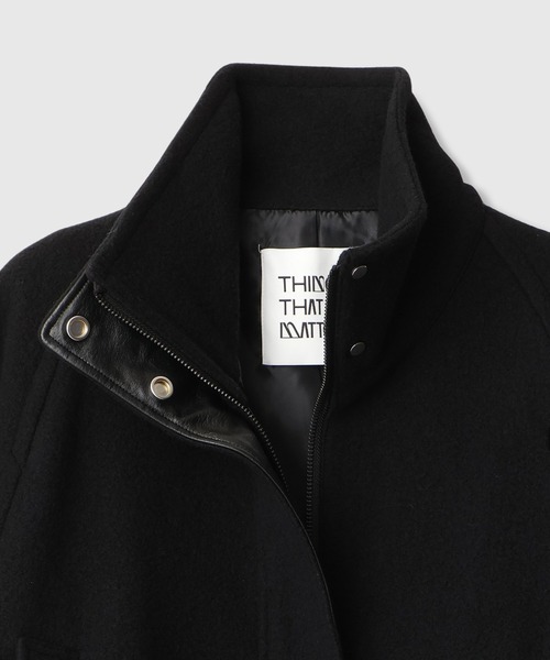 THINGS THAT MATTER(シングス ザット マター)の「【先行予約】WOOL PILE MIDDLE COAT / ウールパイルミドルコート(ダウンジャケット/コート・レディース・ブラック・FREE)」の4枚目の写真