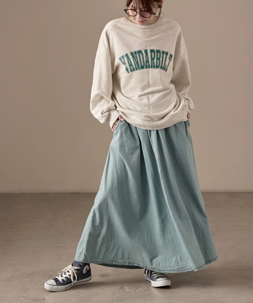 Fashion Letter(ファッションレター)の「M-5L フレアデニムスカート(デニムスカート・レディース・ワンウォッシュ/ライトブルー・4L~5L/LL~3L/M~L)」の6枚目の写真