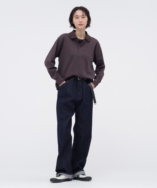 MHL.(エムエイチエル)の「FINE GRAIN COTTON JERSEY(Tシャツ/カットソー・レディース・ダークブラウン/ライトグレー・2)」の11枚目の写真