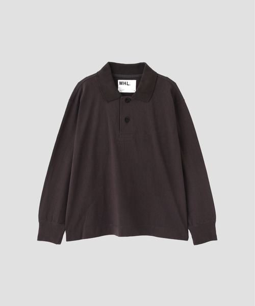 MHL.(エムエイチエル)の「FINE GRAIN COTTON JERSEY(Tシャツ/カットソー・レディース・ダークブラウン/ライトグレー・2)」の12枚目の写真