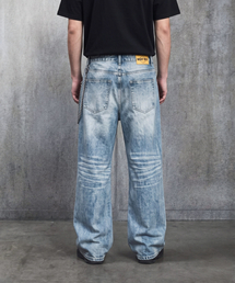 YELLOW FREQUENCY DENIM PANTS