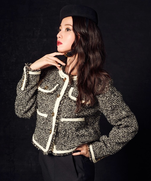 EIMY ISTOIRE(エイミーイストワール)の「TAILORED PANTS(スラックス・レディース・ブラック/オフホワイト/マルチ・38/36)」の5枚目の写真