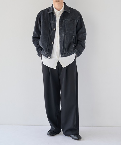 PUBLIC TOKYO(パブリックトウキョウ)の「【ZOZO限定26AW先行予約】PUBLIC DENIM Gジャケット(ブルゾン・メンズ・ブラック/ダークグレー/ダークインディゴブルー・1/2/3)」の4枚目の写真