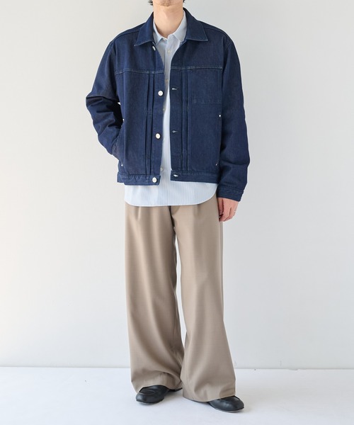 PUBLIC TOKYO(パブリックトウキョウ)の「【ZOZO限定26AW先行予約】PUBLIC DENIM Gジャケット(ブルゾン・メンズ・ブラック/ダークグレー/ダークインディゴブルー・1/2/3)」の9枚目の写真