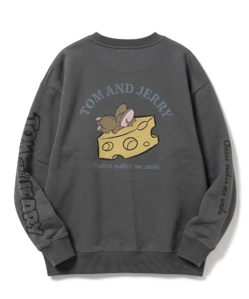 Tom&Jerry(トムアンドジェリー)の「2026AW Tom and Jerry/トムとジェリー オーバーサイズ キャラクタープリント 裏配色 スウェットトレーナー レディース メンズ(スウェット・レディース・ブラウン/ブラック/スミクロ/アイボリー・L/LL/M)」の8枚目の写真