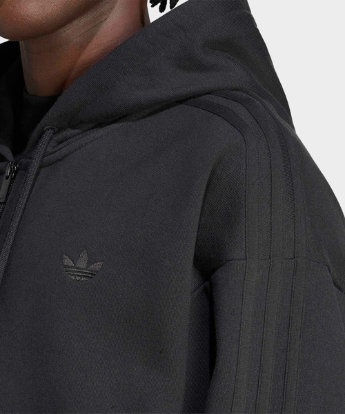 adidas(アディダス)の「オーバーサイズ ジップパーカー / アディダスオリジナルス adidas Originals(パーカー・メンズ・ブラック・X-SMALL/SMALL/XX-LARGE/MEDIUM/LARGE/X-LARGE/3XL)」の5枚目の写真