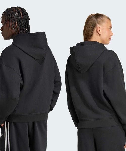 adidas(アディダス)の「オーバーサイズ ジップパーカー / アディダスオリジナルス adidas Originals(パーカー・メンズ・ブラック・X-SMALL/SMALL/XX-LARGE/MEDIUM/LARGE/X-LARGE/3XL)」の2枚目の写真
