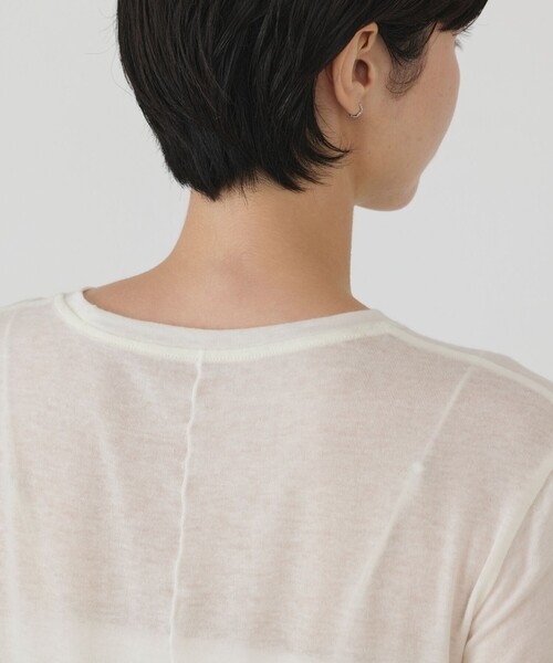 Diagram(ダイアグラム)の「シルクベアカットトップ(Tシャツ/カットソー・レディース・グレー/ブラック/ホワイト・36)」の13枚目の写真
