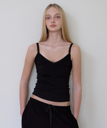 Button Lace Sleeveless [Black]