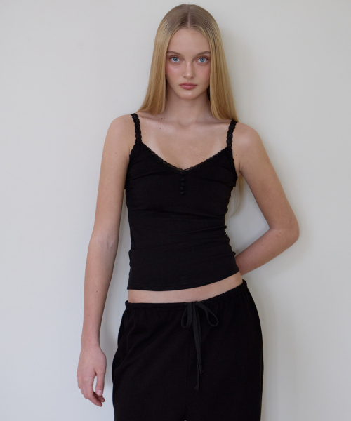 ROSEFRANTZ（ロゼフランツ）の「Button Lace Sleeveless [Black]（Tシャツ/カットソー・レディース・ブラック・SMALL/MEDIUM/X-SMALL）」の4枚目の写真