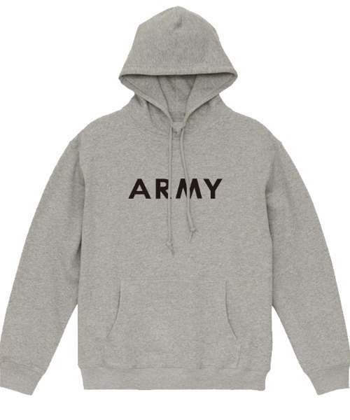 Ol' Basics(オールベーシックス)の「Ol' Basics(オール・ベーシックス) プルパーカー スウェット ARMY ロゴ プリント 裏毛 トップス メンズ ユニセックス(パーカー・メンズ・ミックスグレー/ネイビー/ホワイト/ブラック・M/L/XL)」の1枚目の写真