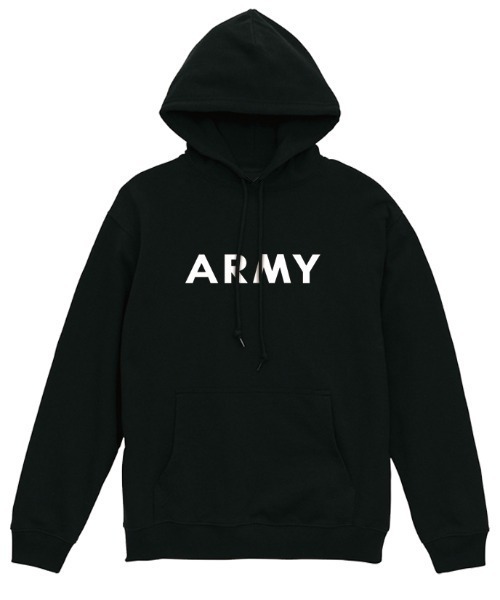 Ol' Basics(オールベーシックス)の「Ol' Basics(オール・ベーシックス) プルパーカー スウェット ARMY ロゴ プリント 裏毛 トップス メンズ ユニセックス(パーカー・メンズ・ミックスグレー/ネイビー/ホワイト/ブラック・M/L/XL)」の3枚目の写真