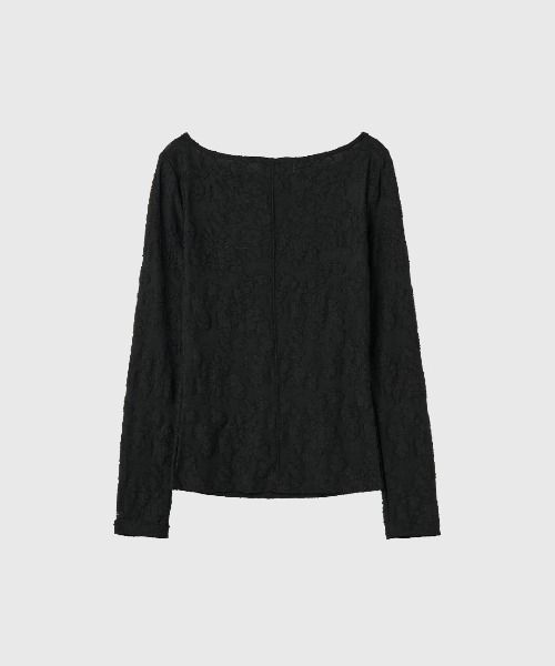 GENERAL IDEA（ジェネラルアイデア）の「【GENERAL IDEA】シアーフローラルボートネックTシャツ / SHEER FLORAL BOAT-NECK T-SHIRT（Tシャツ/カットソー・レディース・ブラック/ベージュ/ホワイト・L/M/S）」の17枚目の写真