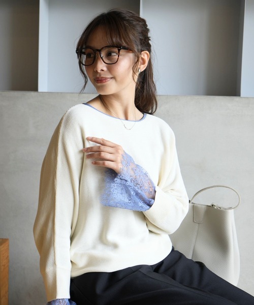 Ehre style（エーレスタイル）の「悩まない！コーデが簡単！ヘビロテニット（カーディガン/ボレロ・レディース・レッド/ブラウン/オフホワイト・FREE）」の8枚目の写真