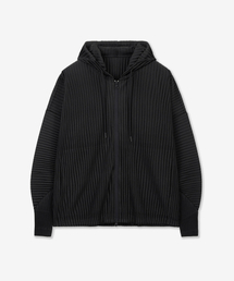 Yoyogi Pleats Hooded Zip-Up (ブラック) TNJU6F112BK