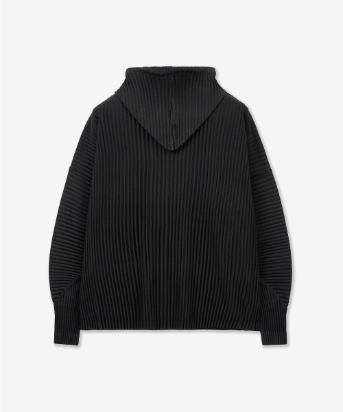 TNGT（ティーエヌジーティー）の「Yoyogi Pleats Hooded Zip-Up (ブラック) TNJU6F112BK（パーカー・メンズ・その他・100/110/95/105）」の2枚目の写真