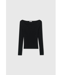 ウールブレンドスクエアネックスリムニットトップ / WOOL BLEND SQUARE-NECK SLIM KNIT TOP_4colors
