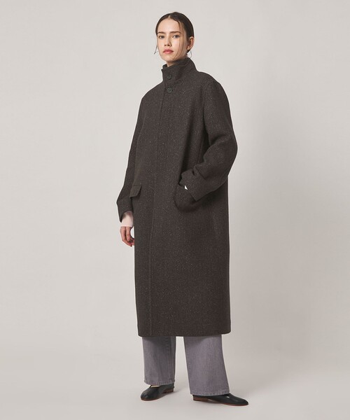 Steven Alan（スティーブンアラン）の「＜Steven Alan＞ヘリンボーン ロング コート（その他アウター・レディース・グレー/ダークブラウン・S/M）」の2枚目の写真
