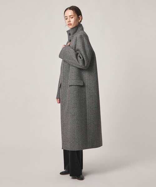 Steven Alan（スティーブンアラン）の「＜Steven Alan＞ヘリンボーン ロング コート（その他アウター・レディース・グレー/ダークブラウン・S/M）」の3枚目の写真