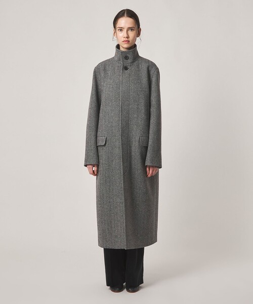 Steven Alan（スティーブンアラン）の「＜Steven Alan＞ヘリンボーン ロング コート（その他アウター・レディース・グレー/ダークブラウン・S/M）」の4枚目の写真