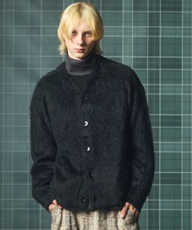 《UNISEX》シャギーニットプライムオーバーYネックカーディガン/Shaggy Knit Prime-Over Y-neck Cardigan【MAISON SPECIAL/メゾンスペシャル】
