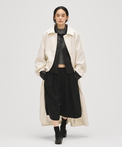 TODAYFUL(トゥデイフル)の「Spring Over Coat(ステンカラーコート・レディース・ブラック/セージグリーン/キナリ・36inch/38inch)」の2枚目の写真