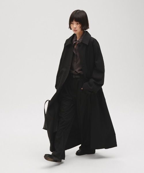 TODAYFUL(トゥデイフル)の「Spring Over Coat(ステンカラーコート・レディース・ブラック/セージグリーン/キナリ・36inch/38inch)」の1枚目の写真