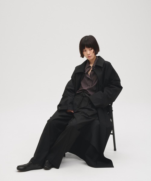 TODAYFUL(トゥデイフル)の「Spring Over Coat(ステンカラーコート・レディース・ブラック/セージグリーン/キナリ・36inch/38inch)」の14枚目の写真