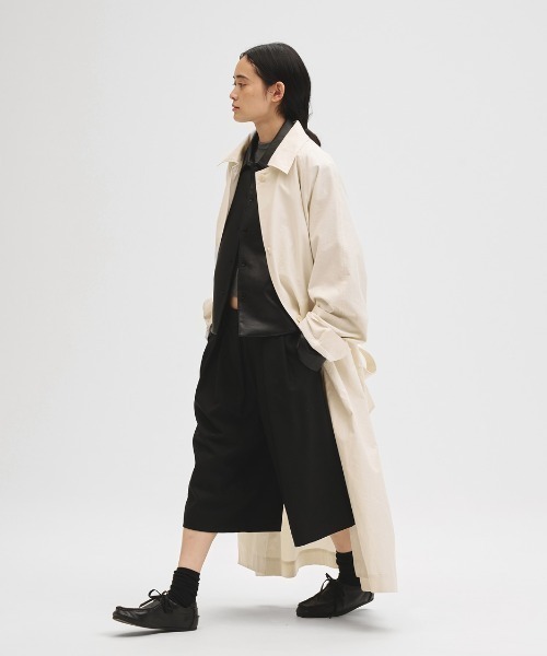 TODAYFUL(トゥデイフル)の「Spring Over Coat(ステンカラーコート・レディース・ブラック/セージグリーン/キナリ・36inch/38inch)」の13枚目の写真