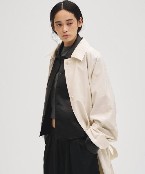 TODAYFUL(トゥデイフル)の「Spring Over Coat(ステンカラーコート・レディース・ブラック/セージグリーン/キナリ・36inch/38inch)」の11枚目の写真