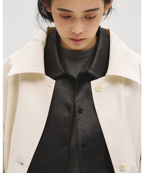 TODAYFUL(トゥデイフル)の「Spring Over Coat(ステンカラーコート・レディース・ブラック/セージグリーン/キナリ・36inch/38inch)」の10枚目の写真