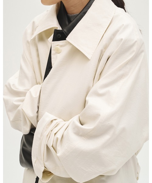 TODAYFUL(トゥデイフル)の「Spring Over Coat(ステンカラーコート・レディース・ブラック/セージグリーン/キナリ・36inch/38inch)」の9枚目の写真