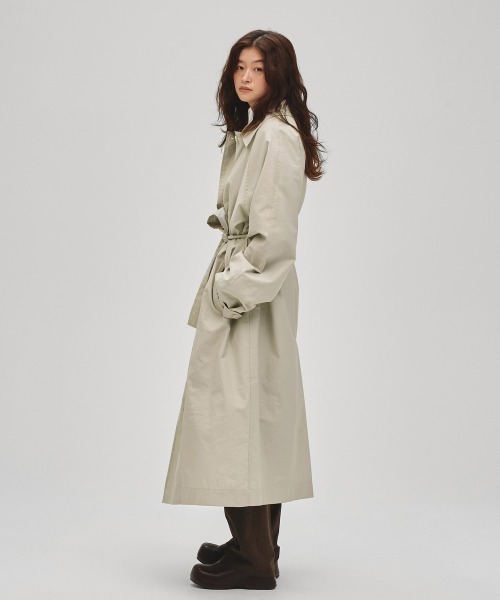 TODAYFUL(トゥデイフル)の「Spring Over Coat(ステンカラーコート・レディース・ブラック/セージグリーン/キナリ・36inch/38inch)」の7枚目の写真