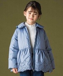 BeBe Petits Pois Vert(�x�x�v�`�|�����F�[��)�̉Ԏh���イ�_�E���R�[�g(95~160cm)(�_�E���W���P�b�g/�R�[�g)