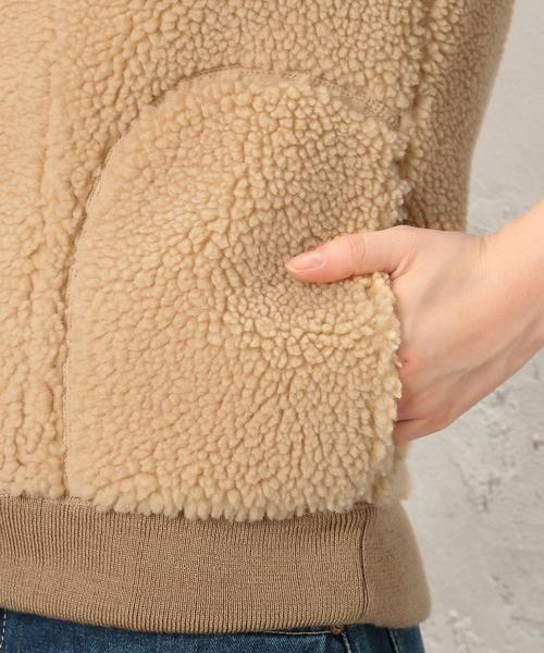 GYMPHLEX（ジムフレックス）の「［WEB限定］Gymphlex（ジムフレックス） BOA HOODベスト（ベスト・レディース・ベージュ/ネイビー・FREE）」の16枚目の写真