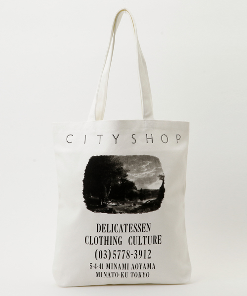 CITYSHOP(シティーショップ)の「CITYSHOP ORIGINAL TOTE DELICATESSEN(トートバッグ・ホワイト・FREE)」の1枚目の写真