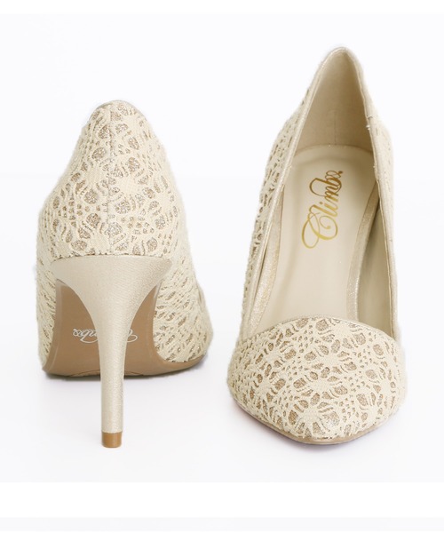 PourVous（プールヴー）の「ラメ&レースパンプス ハイヒール結婚式  フォーマル オケージョン 同窓会（パンプス・レディース・ブラック/ベージュ・24.0cm/23.0cm/23.5cm/22.0cm/22.5cm/24.5cm/21.5cm/25.0cm）」の7枚目の写真