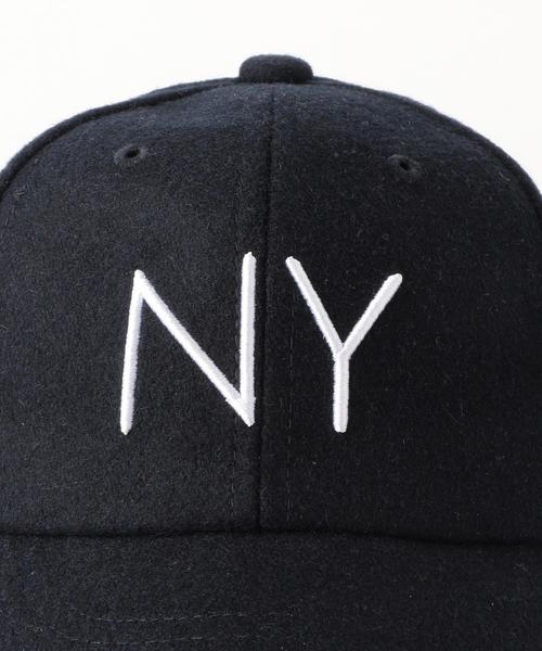 green label relaxing（グリーンレーベルリラクシング）の「GLRメルトンNY キャップ◆（キャップ・キッズ・グレー/ネイビー・52-54cm/50-52cm）」の6枚目の写真