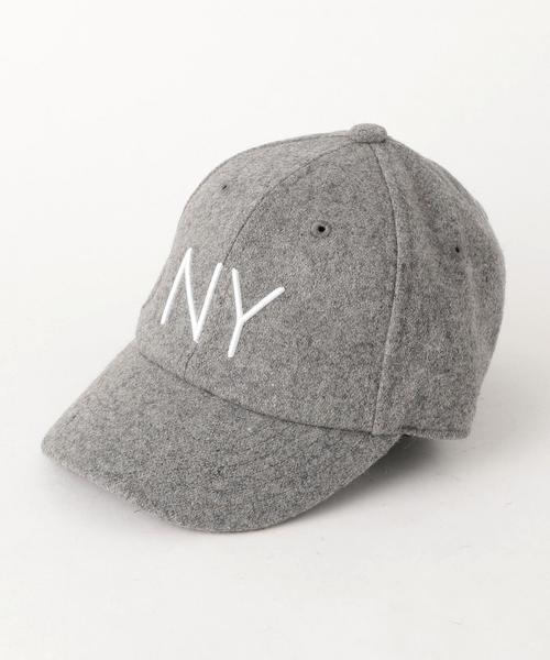 green label relaxing（グリーンレーベルリラクシング）の「GLRメルトンNY キャップ◆（キャップ・キッズ・グレー/ネイビー・52-54cm/50-52cm）」の3枚目の写真