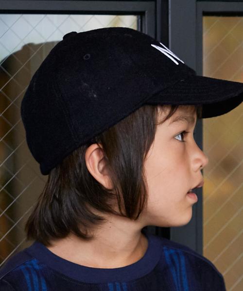 green label relaxing（グリーンレーベルリラクシング）の「GLRメルトンNY キャップ◆（キャップ・キッズ・グレー/ネイビー・52-54cm/50-52cm）」の11枚目の写真