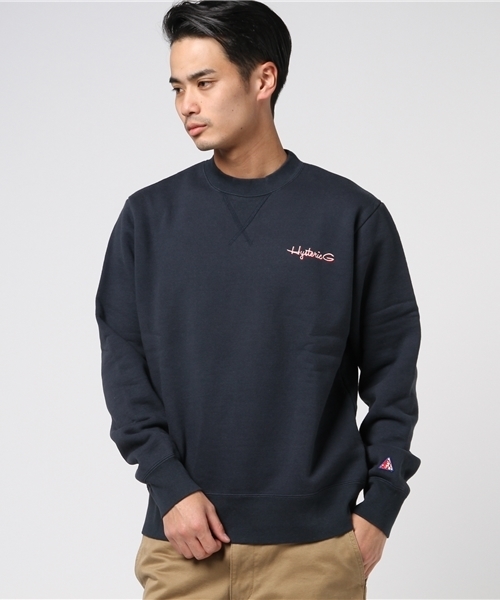 HYSTERIC GLAMOUR（ヒステリックグラマー）の「HYS G刺繍 SW（スウェット・メンズ・ホワイト/ネイビー/トップグレー・SMALL/MEDIUM/LARGE）」の10枚目の写真