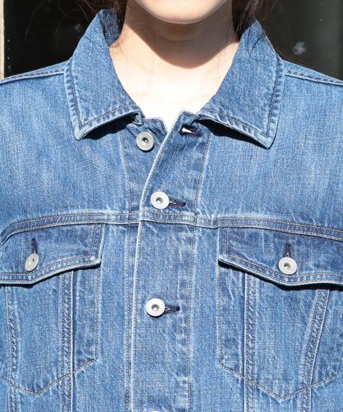 coen(コーエン)の「USAコットンGジャン(デニムジャケット・レディース・コバルトブルー・LARGE/MEDIUM)」の6枚目の写真