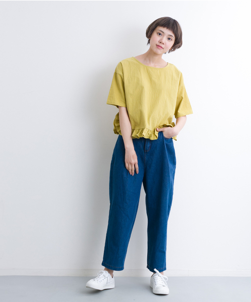 MERLOT（メルロー）の「裾ラッフルトップス2275（Tシャツ/カットソー・レディース・ブルー/ベージュ/イエロー/ピンク・FREE）」の16枚目の写真