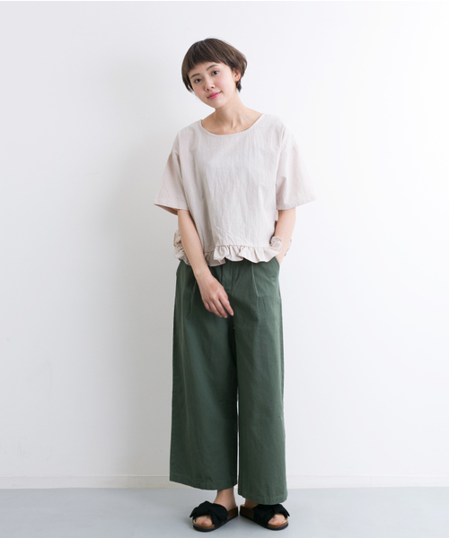 MERLOT（メルロー）の「裾ラッフルトップス2275（Tシャツ/カットソー・レディース・ブルー/ベージュ/イエロー/ピンク・FREE）」の17枚目の写真