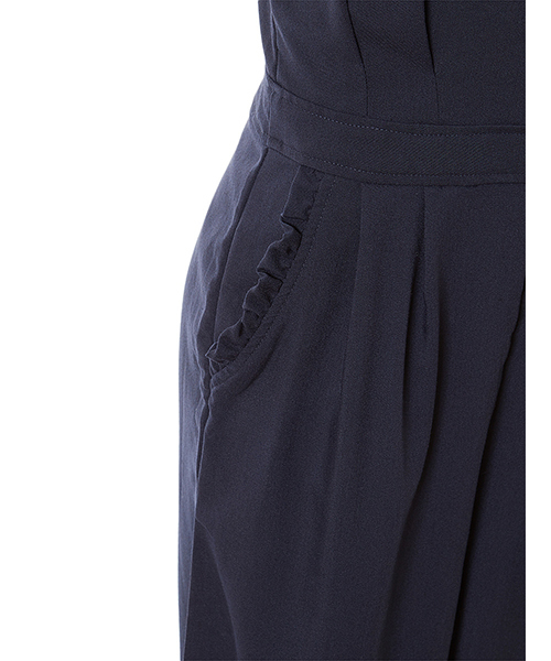 Color（カラー）の「フリルポケットコンビネゾン（つなぎ/オールインワン・レディース・ネイビー/ベージュ・MEDIUM）」の8枚目の写真