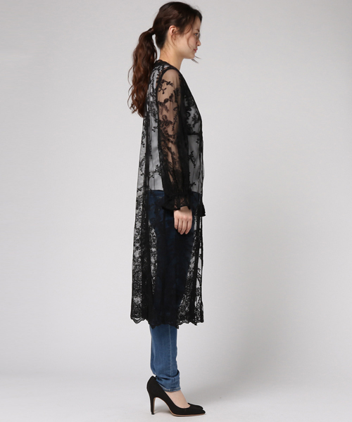 MOUSSY（マウジー）の「LACE GOWN CD（カーディガン/ボレロ・レディース・パープル/ライトベージュ/ブラック・FREE）」の5枚目の写真