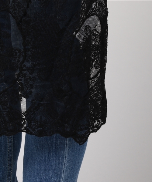 MOUSSY（マウジー）の「LACE GOWN CD（カーディガン/ボレロ・レディース・パープル/ライトベージュ/ブラック・FREE）」の9枚目の写真