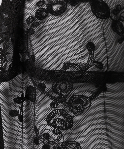 MOUSSY（マウジー）の「LACE GOWN CD（カーディガン/ボレロ・レディース・パープル/ライトベージュ/ブラック・FREE）」の10枚目の写真