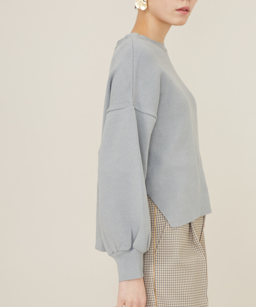 STUDIOUS（ステュディオス）の「【STUDIOUS】ボリュームスリーブニット（ニット/セーター・レディース・グレー/ライトグリーン/ホワイト・0）」の17枚目の写真